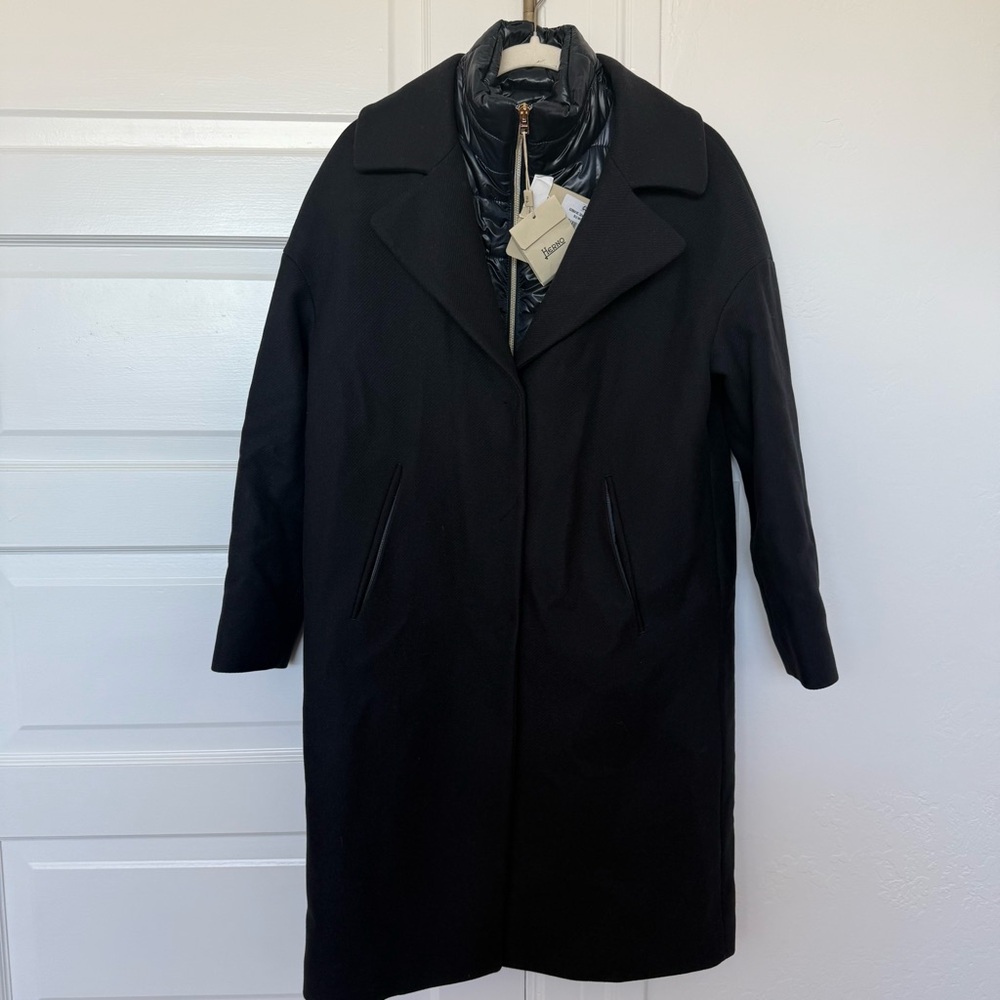 HERNO Layered Stretch Wool And Nylon Coat - Picture 6 of 11